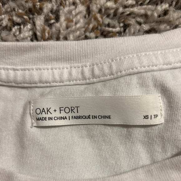 OAK + FORT Gray Fitted Short Sleeve T-Shirt - Picture 2 of 3